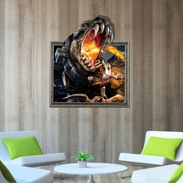 最初の ウォールステッカー トリック アート 3d ドラゴン オーダーメイド トリックアートシリーズ シール はがせる 壁紙 防水 Supplystudies Com