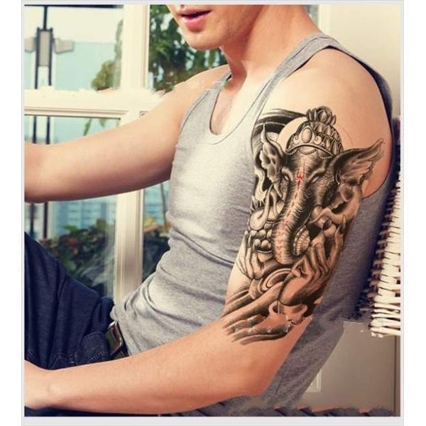 タトゥーシール 防水 防汗 長持ち 象 インド モノクロ 送料無料 タトゥー シール Tatoo 入れ墨 ボディシールタトゥ 刺青 アクセサリー Tt 351 シルキーウォールステッカー専門店 通販 Yahoo ショッピング