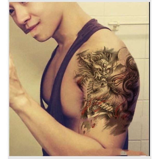 タトゥーシール 防水 防汗 長持ち ドラゴン モノクロ 送料無料 タトゥー シール Tatoo 入れ墨 ボディシールタトゥ 刺青 アクセサリー 龍 Tt 355 シルキー 通販 Yahoo ショッピング