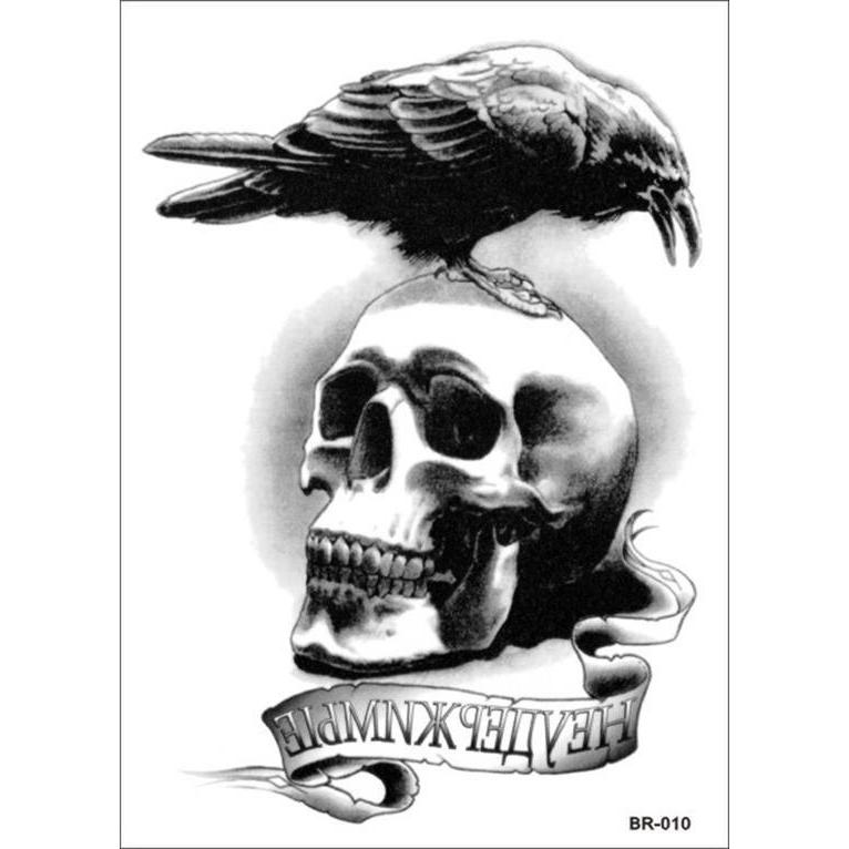 タトゥーシール 防水 防汗 長持ち ドクロ カラス モノクロ タトゥー シール Tatoo 入れ墨 ボディシールタトゥ 刺青 アクセサリー Tt 381 シルキー 通販 Yahoo ショッピング