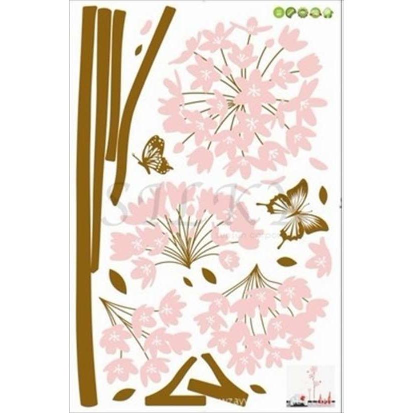 桜と蝶 ウォールステッカー ウォール ステッカー シール 北欧 自然 壁紙 木 植物 花 はがせる壁紙 貼ってはがせる壁紙 壁 ウオール 剥がせる壁紙 ウォール Ws 159 シルキーウォールステッカー専門店 通販 Yahoo ショッピング