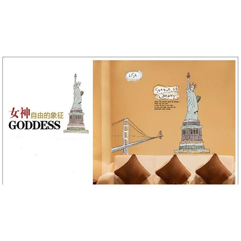 自由の女神 ウォールステッカー ウォール ステッカー シール 北欧 はがせる 壁紙 アメリカ 世界遺産 ゴールデンゲートブリッジ Ws 274 シルキーウォールステッカー専門店 通販 Yahoo ショッピング