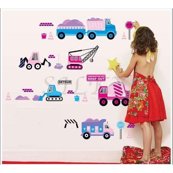 働く車 ウォールステッカー ウォール ステッカー シール 北欧 激安 はがせる 壁紙 車 乗り物 子供部屋 Ws 374 シルキーウォールステッカー専門店 通販 Yahoo ショッピング