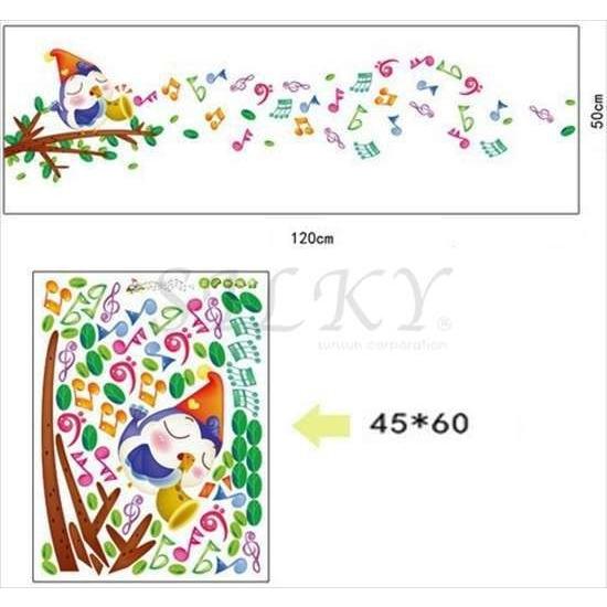 ペンギンミュージック ウォールステッカー ウォール ステッカー シール 北欧 はがせる 壁紙 送料無料カラフル 鳥 音楽 音符 演奏 Ws 415 シルキーウォールステッカー専門店 通販 Yahoo ショッピング