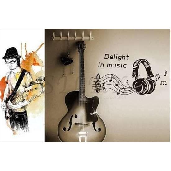 Delighin Music ウォールステッカー ウォール ステッカー シール 北欧 はがせる 壁紙 送料無料音楽 音符 楽譜 シンプル ヘッドホン Ws 423 シルキーウォールステッカー専門店 通販 Yahoo ショッピング