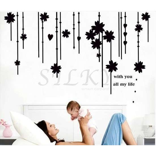 激安単価で Be With You ウォールステッカー シール 北欧 壁紙 はがせる壁紙 キッチン お風呂 に 貼る トイレ かわいい 子供部屋 花 ハート 窓 ウォール ステッカ Cisama Sc Gov Br