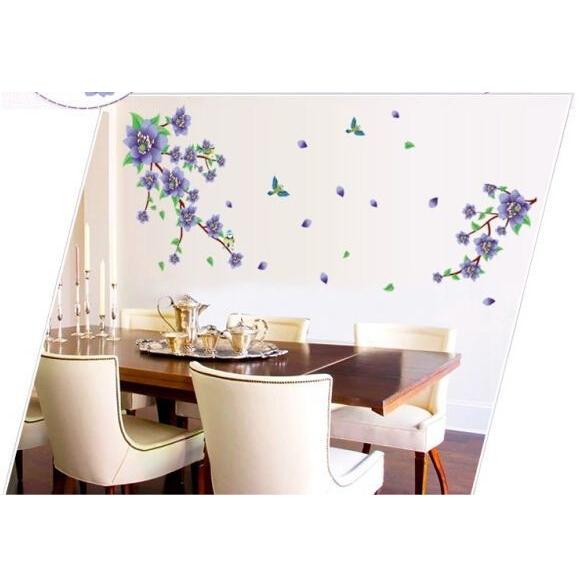 最安値挑戦 クレマチスと鳥 ウォールステッカー シール 北欧 壁紙 はがせる壁紙 キッチン お風呂 に 貼る トイレ 子供部屋 送料無料 花 植物 鳥 窓 ウォール ステ Supplystudies Com