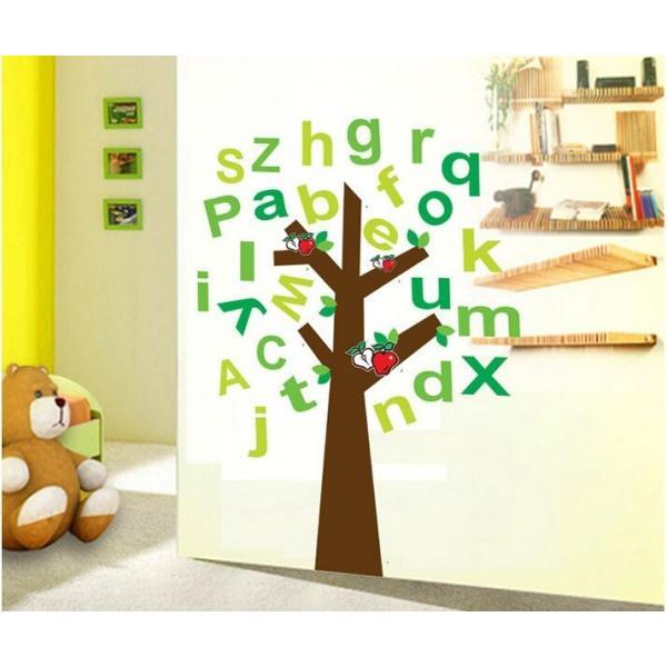 アルファベットツリー ウォールステッカー ウォール ステッカー シール 北欧 はがせる 壁紙 送料無料キッズ 英語 木 リンゴ アルファベット Ws 750 シルキーウォールステッカー専門店 通販 Yahoo ショッピング