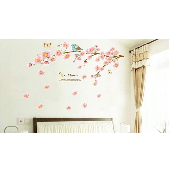 桜の木と鳥 ウォールステッカー ウォール ステッカー ウオール シール 北欧 はがせる 壁紙 送料無料 木 鳥 窓 お風呂 に 貼る 花 貼ってはがせる Ws 753 シルキーウォールステッカー専門店 通販 Yahoo ショッピング
