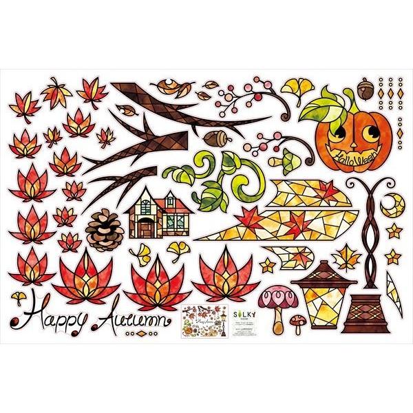 送料無料 ウォールステッカー ハロウィン 飾り 装飾 60 90cm ステンドグラスのハロウィン 秋 パーティー カボチャ 紅葉 窓ガラス ステンドガラス かぼちゃ ハ Ws 816 シルキーウォールステッカー専門店 通販 Yahoo ショッピング