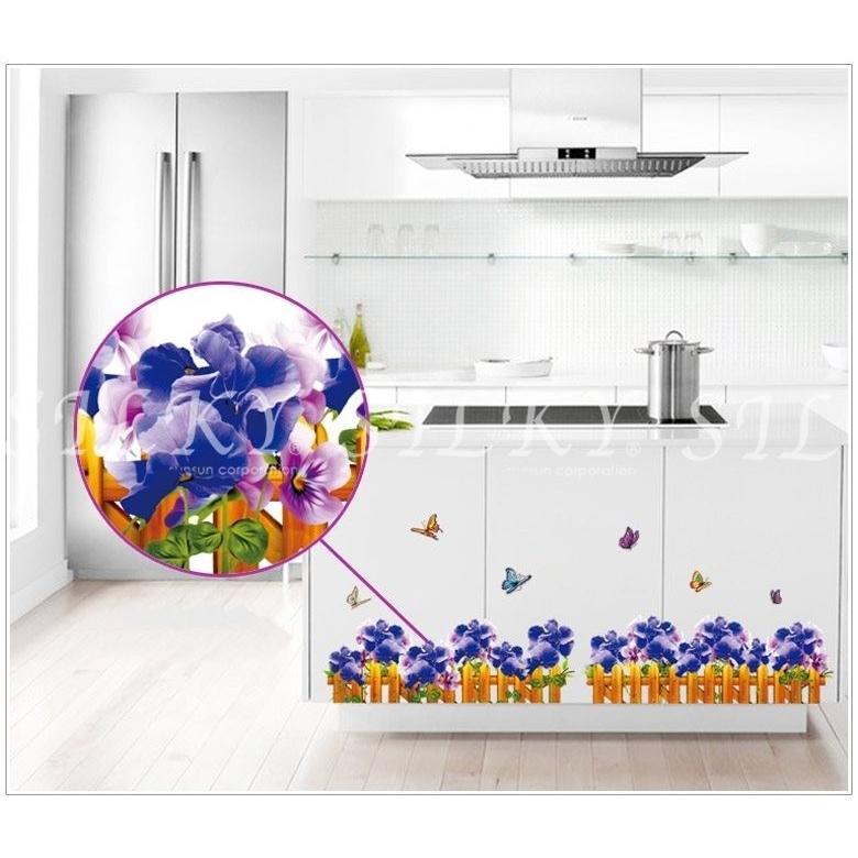 正規通販 送料無料 パンジー花畑と蝶 花 ウォールステッカー シール 北欧 壁紙 はがせる壁紙 キッチン お風呂 に 貼る トイレ 子供部屋 窓 ウォール ステッカー Cisama Sc Gov Br