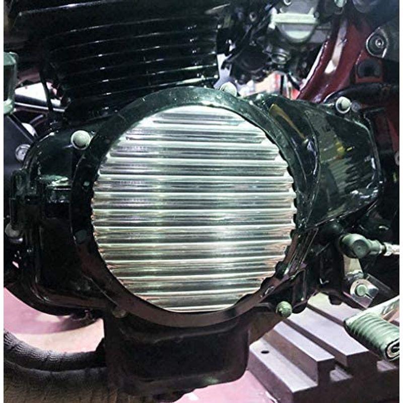 CB250 CB400T-N ダイナモカバー クラッチカバー ホーク用貼り付けカバー アルミ 鋳物 通常磨き CB250T CB400T ホーク エンジンカバーボルト クラッチカバー 145