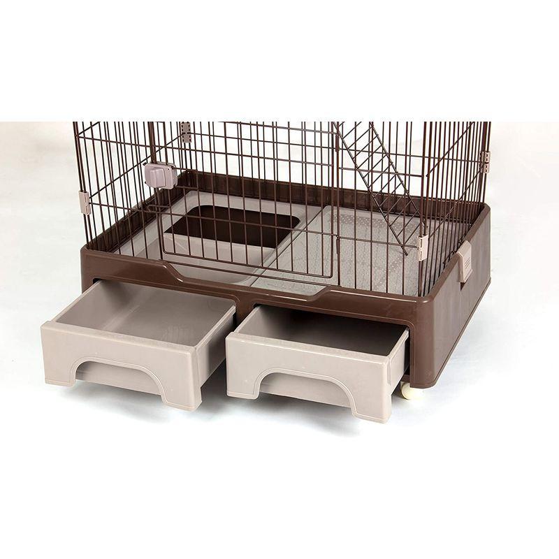 送料無料/新品】 猫 ケージ トイレ付 ハンモック付 キャットケージ 2段