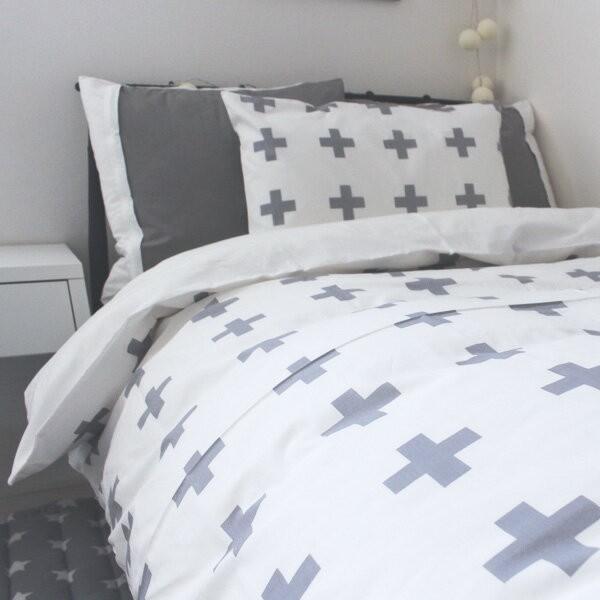 モノトーン布団カバー 北欧 キング クロス柄日本製 （230cm×210cm