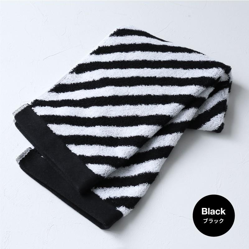 フェイスタオルおしゃれな アングルドストライプ キッチンタオル 今治