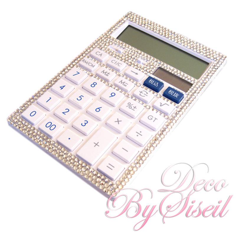 デコ 電卓 キャノン オーダーメイド 抗菌キレイ素材 12桁 太陽電池 リチウム電池 状態表示 早打ち 税計算 おしゃれ かわいい キラキラ ラインストーン Deco Dentaku シセイル ヤフー店 通販 Yahoo ショッピング