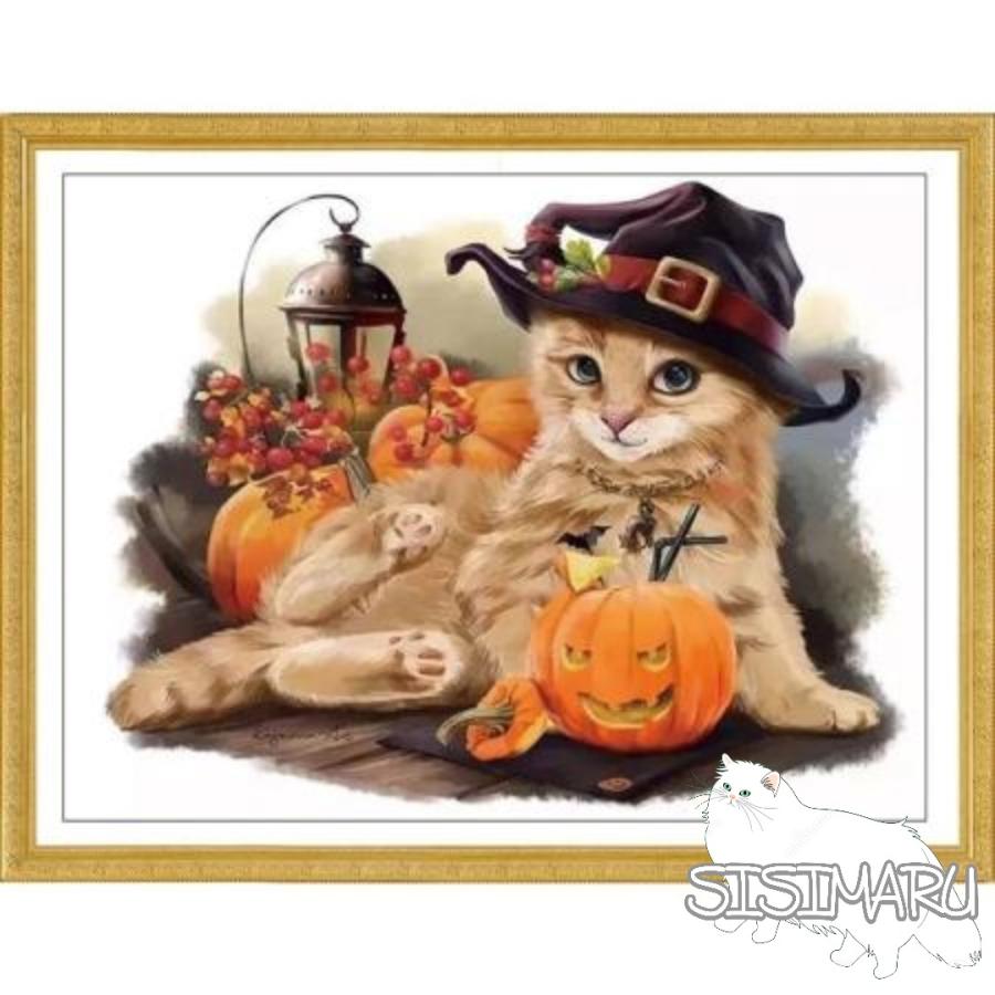 刺繍キット ハロウィン 猫 14ct クロスステッチ Na 獅子丸堂 通販 Yahoo ショッピング