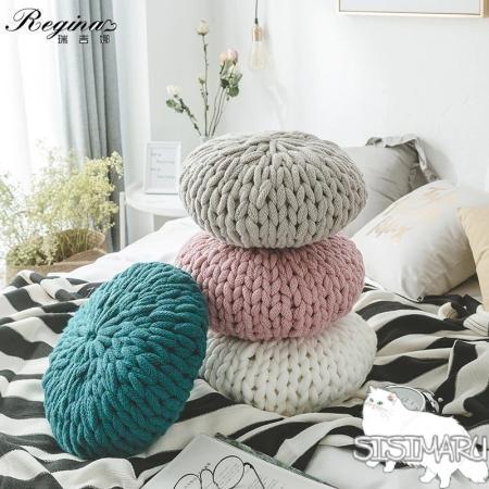 クッション ラウンド 円形 かぎ針編み 枕 おしゃれ インテリア 北欧カラー Na 獅子丸堂 通販 Yahoo ショッピング