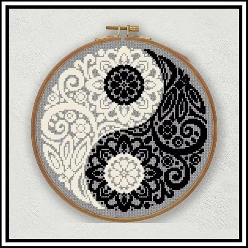 シーツ　花柄　ホワイト　刺繍　未使用品 * 刺しゅうキット 『クロスステッチ刺繍キット ダーウェント