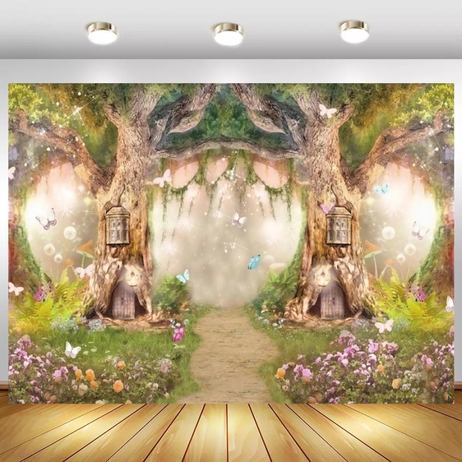背景布 森 ファンタジー おとぎ話 蝶 花 アーチ 写真撮影 赤ちゃん Sk 獅子丸堂 通販 Yahoo ショッピング