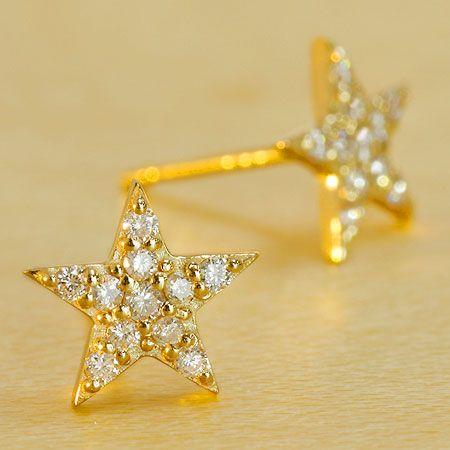 パヴェダイヤ スター 星 ピアス ダイヤモンド ラッキースターピアス 0 12ct K18 18金 K10 10金 ダイヤピアス 星ピアス ホワイトデー Sistina システィーナ 通販 Yahoo ショッピング