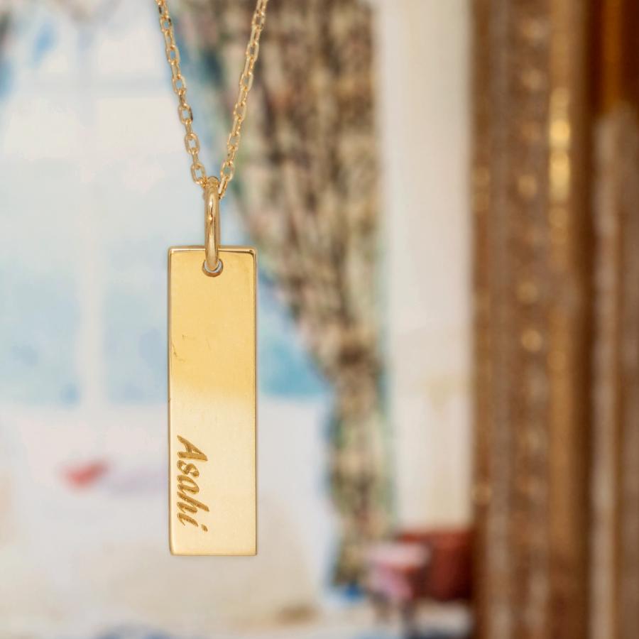 縦プレート L オーダー ネックレス ゴールド K18 K10 ジュエリー システィーナ Lilico N Sistina ヤフー店 通販 Yahoo ショッピング