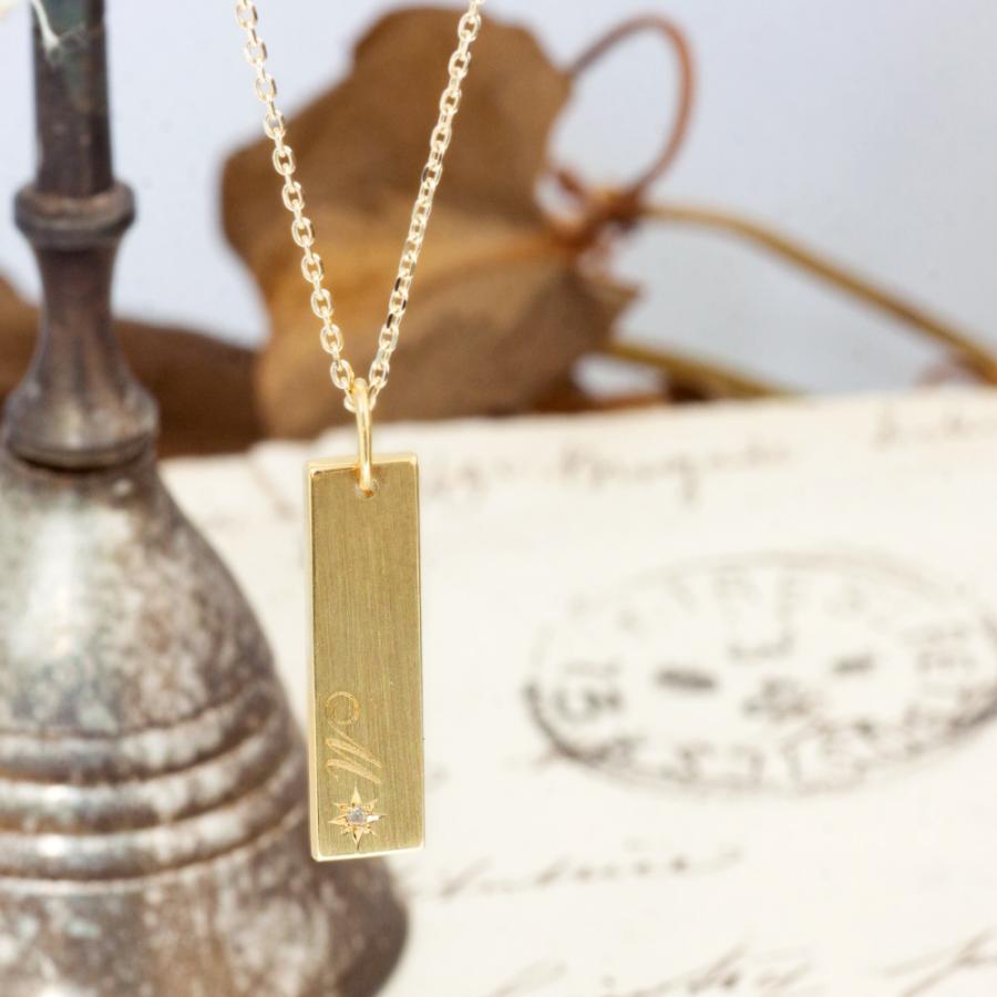 リバーシブル スクエア 縦 プレート オーダー ネックレス ゴールド K18 K10 ジュエリー システィーナ Lilico N Sistina ヤフー店 通販 Yahoo ショッピング