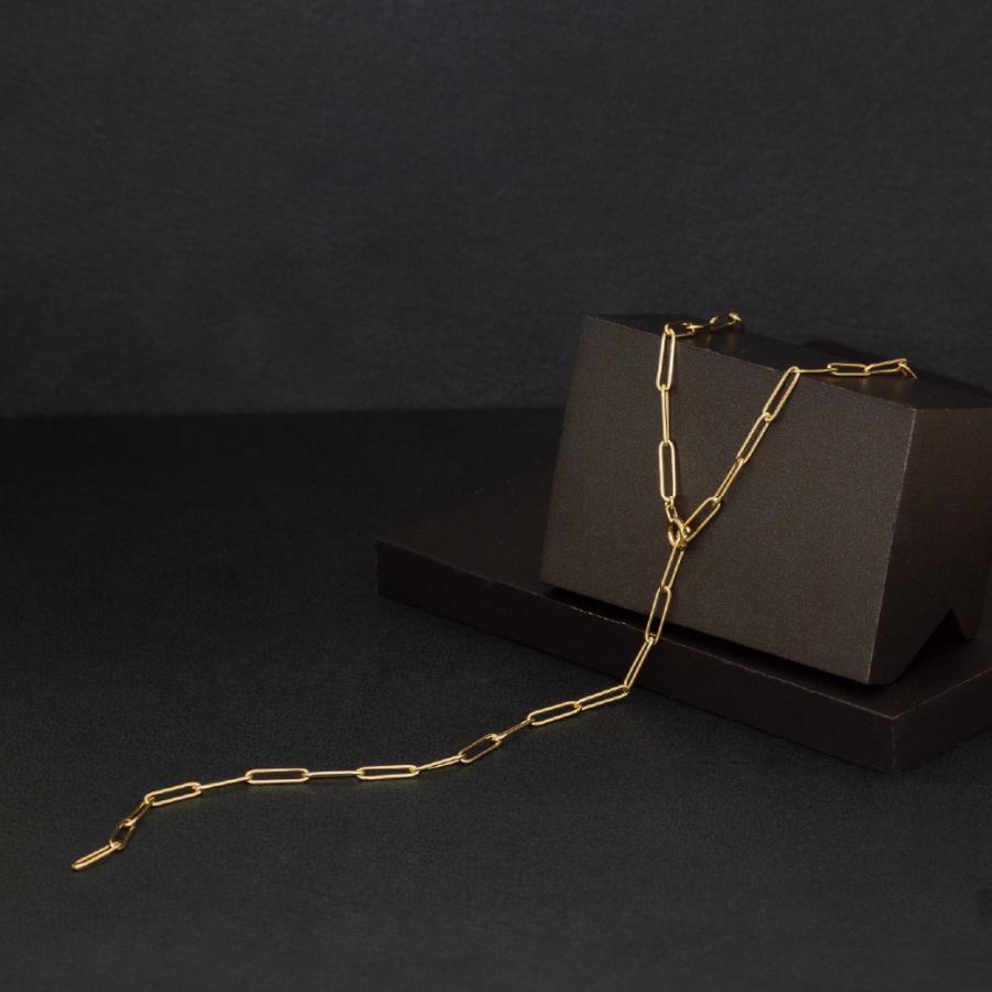 K18 ペーパークリップチェーン ネックレス ゴールド チェーン チェーンネックレス ロングネックレス 華奢 ジュエリー 18金