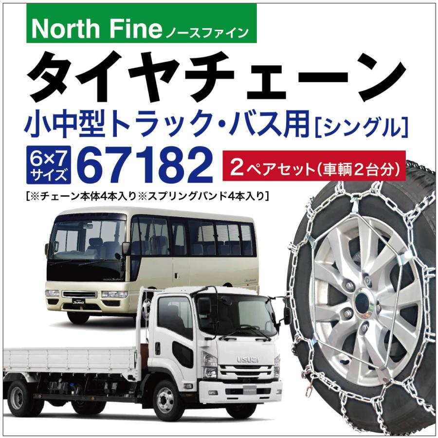 SBさま専用 2ぺアセット トラック バス用 タイヤチェーン 67182 小型 中型 ラダー
