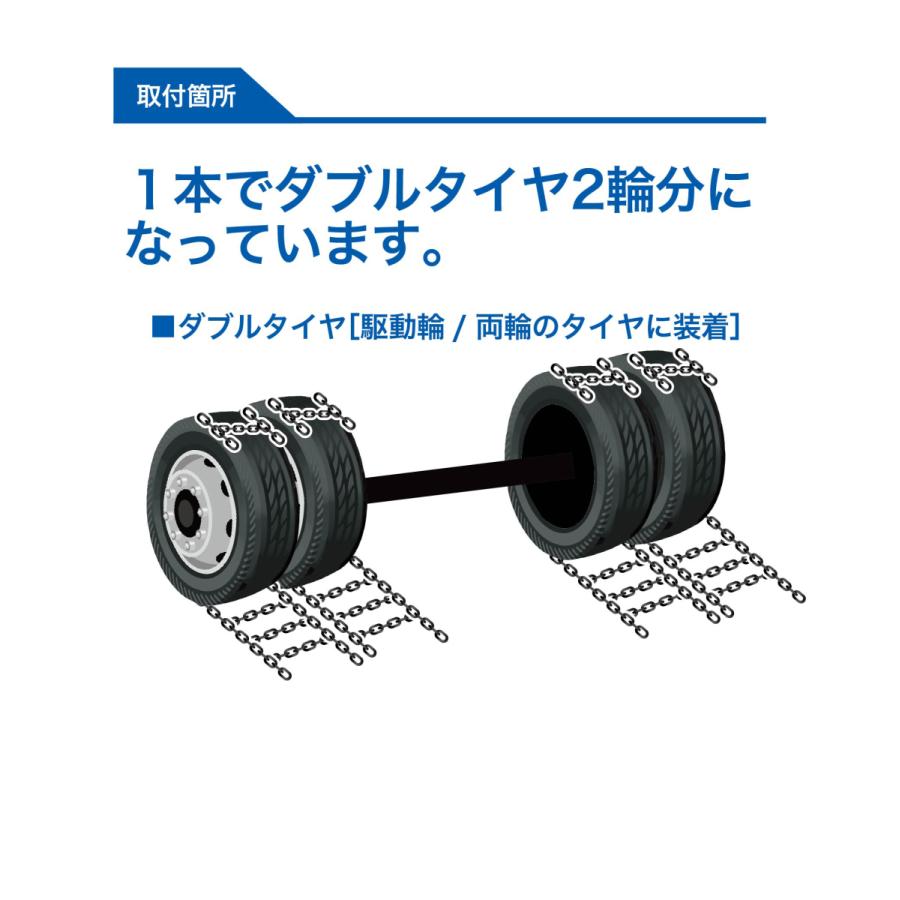 89391 トラック タイヤチェーン 中型/大型トラック・バス用 [SR-18]セット FEC エコノミーチェーン 1ペア(2本入)  265/70R19.5 9.00-15 9.00-16 |  | 01