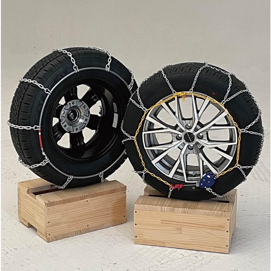 insta GO  P065 タイヤチェーン 1ペア(2本) 金属 亀甲 ワンタッチ 自動増し締め 乗用車向け 取付簡単 車両移動不要