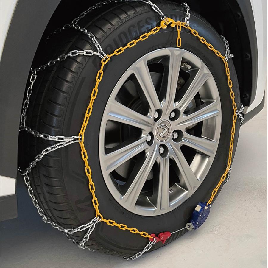 instaGO  P080 タイヤチェーン  2ペア(4本) ヤマカワ 国内メーカー 金属 亀甲 ワンタッチ 自動増し締め 乗用車 車両移動不要 |  | 03