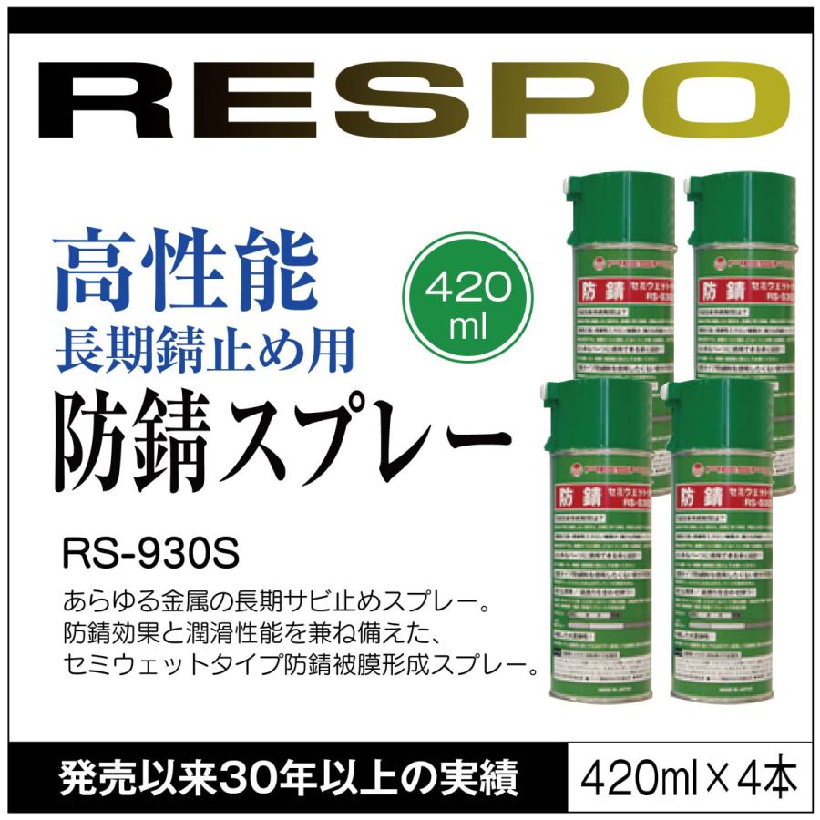ひでおさん専用 RESPO レスポ 防錆スプレー RS-930S 420ml×4本 金属 防さび サビ止め