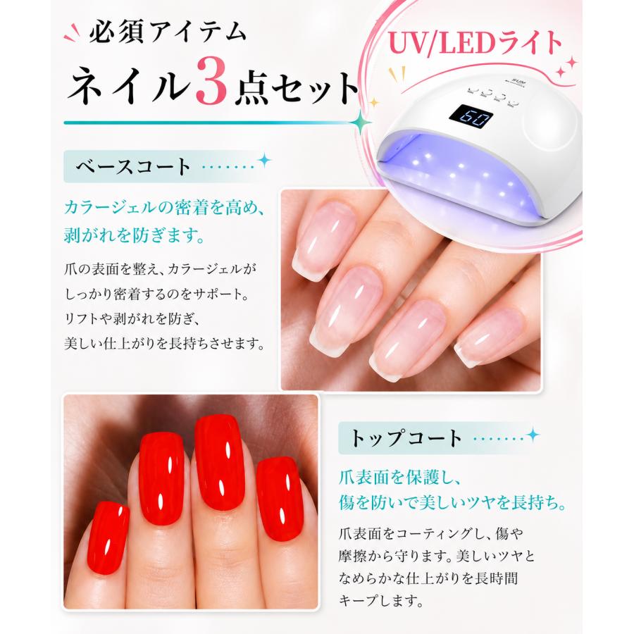 TOMICCA ノンワイプトップジェル ベースセット 15ml : スティグマ