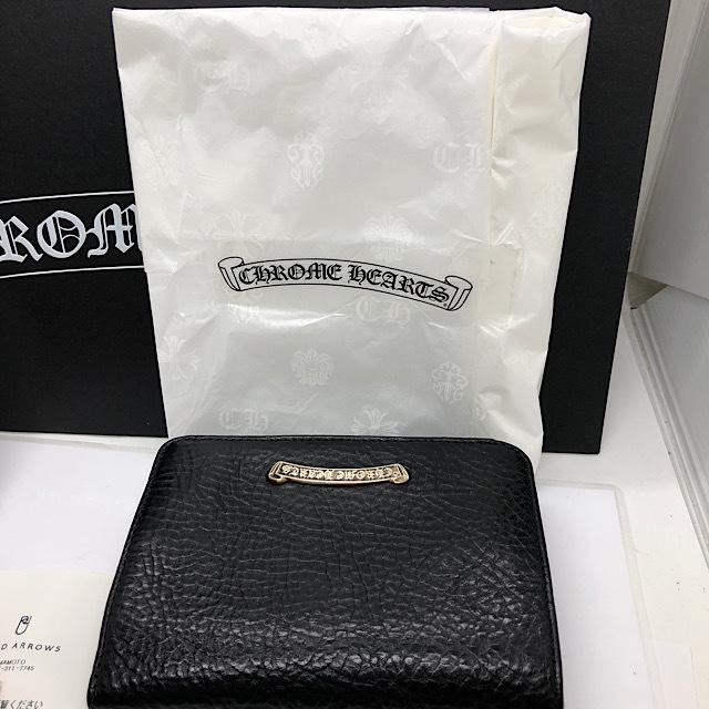 美品 原本付き 正規 CHROME HEARTS クロムハーツ JOEY SCRLL LBL HVY WT ジョーイ ウォレット 二つ折り財布 ダガー  ジップ スクロール 送料無料