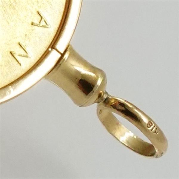 純金 トップ 1986年 1/4oz エリザベス2世 K18枠/K24 8.8g 金貨 コイン