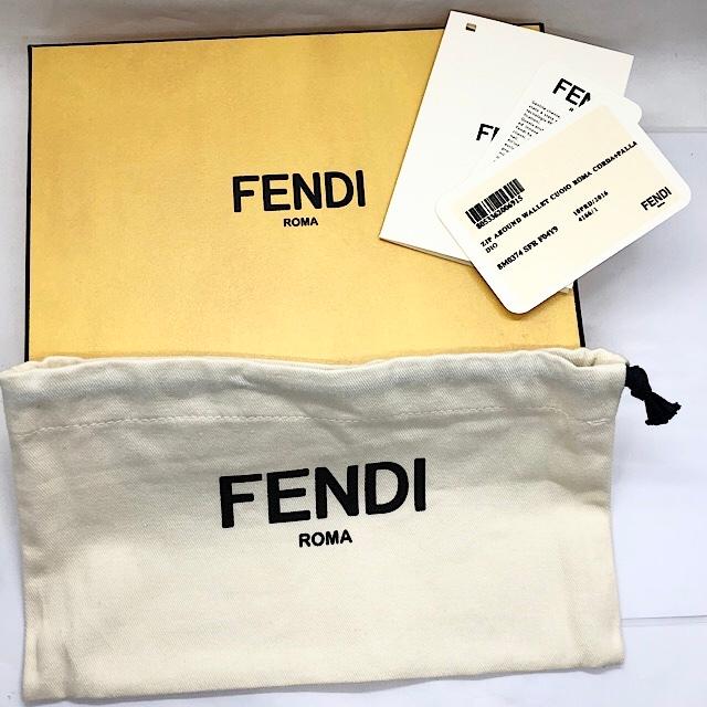 FENDI フェンディ レザー ラウンドファスナー長財布 8M0374 FENDI フェンディ レザー ラウンドファスナー長財布 8M0374