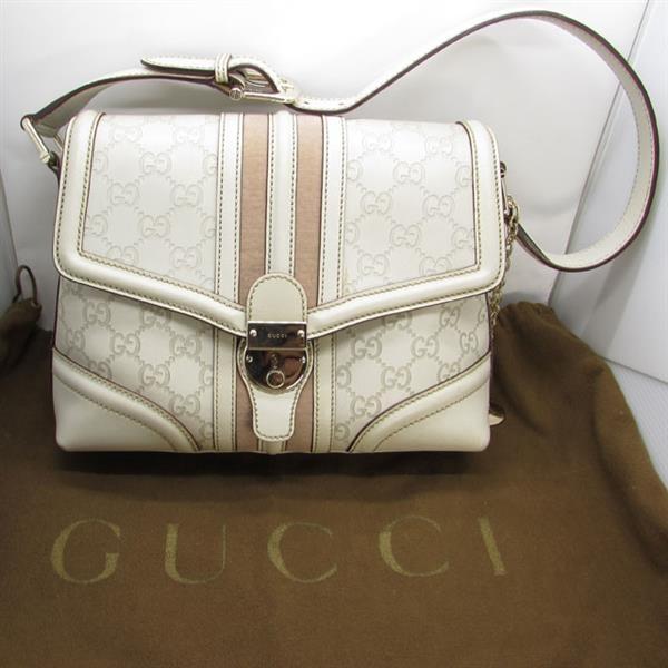 GUCCI（グッチ） ショルダーバッグ GG柄 シマ オフホワイト 145999 