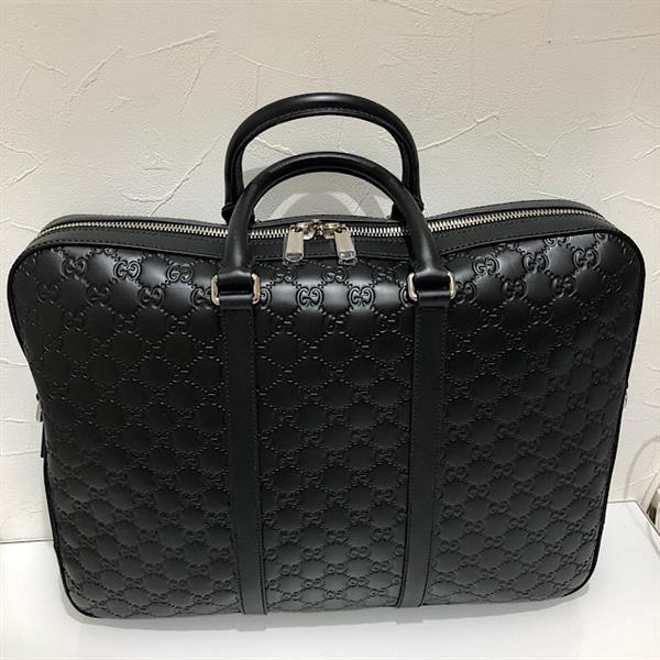 GUCCI（グッチ） 新品同様 ブリーフケース メンズ グッチシマ レザー