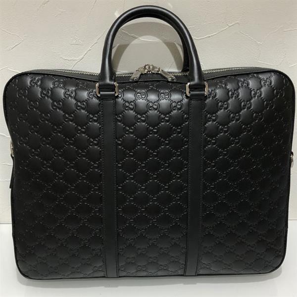 GUCCI（グッチ） 新品同様 ブリーフケース メンズ グッチシマ レザー