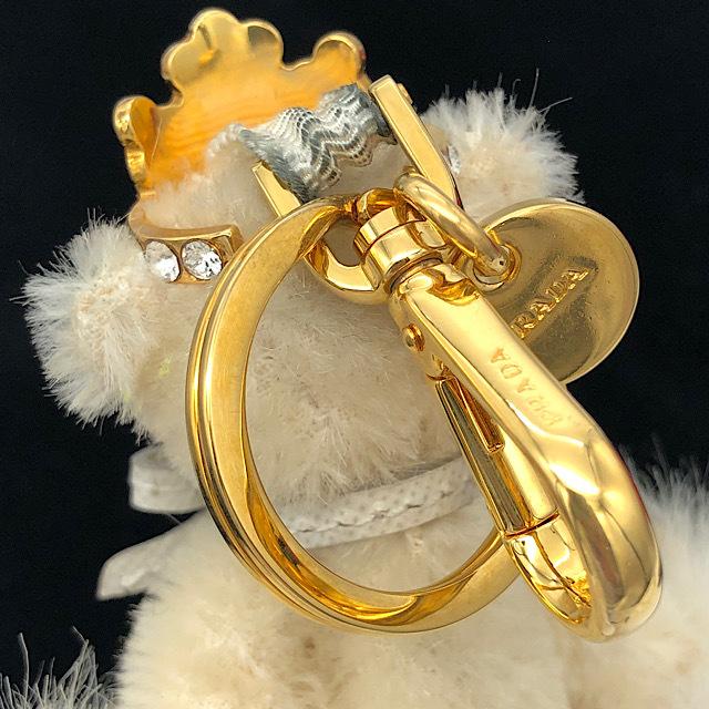 PRADA 美品 プラダ ベア 王冠 キーリング キーホルダー バッグ PRADA 美品 プラダ ベア 王冠 キーリング キーホルダー バッグ