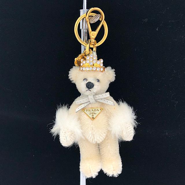 PRADA 美品 プラダ ベア 王冠 キーリング キーホルダー バッグ PRADA 美品 プラダ ベア 王冠 キーリング キーホルダー バッグ