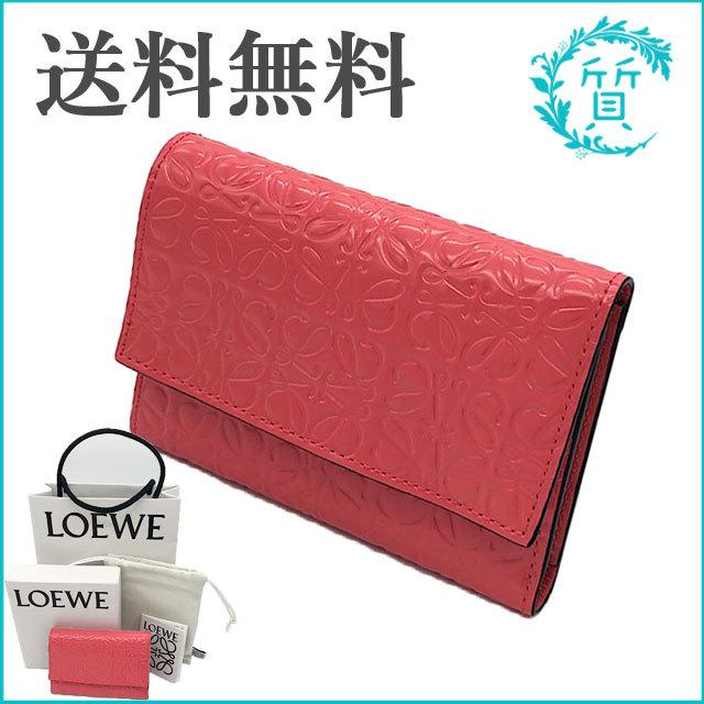 ロエベ　LOEWE◆リピート バーティカル ウォレット スモール　三つ折り財布 LOEWE（ロエベ） 三つ折り財布 リピート バーティカル ウォレット