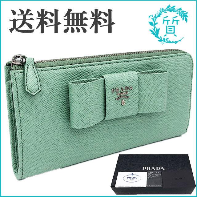 PRADA（プラダ） 未使用 サフィアーノ 1ML183 リボン L字ファスナー 長 
