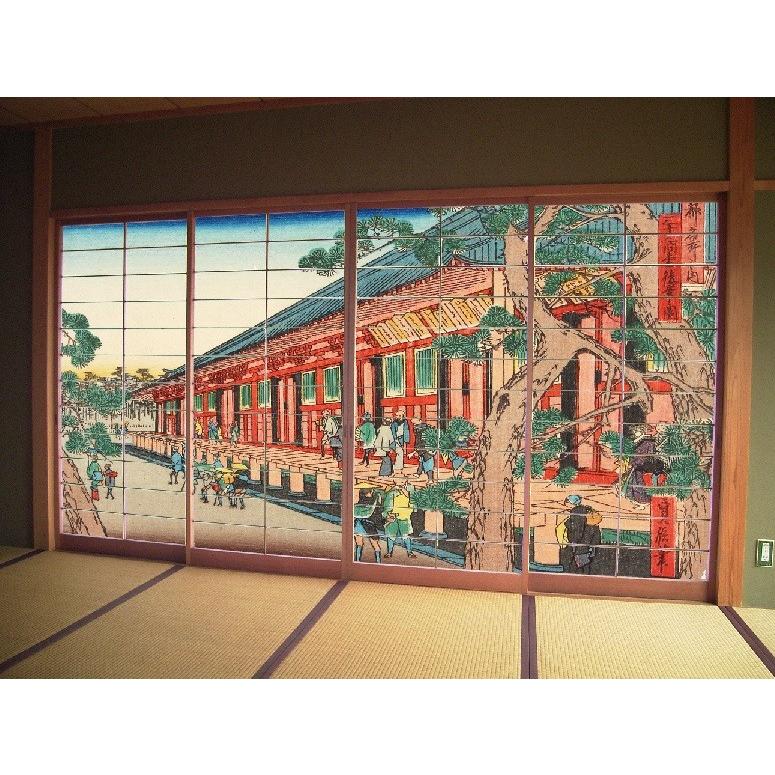デザイン障子紙 三十三間堂 （しょうじ紙/カラー/豪華/柄/和風/和柄 