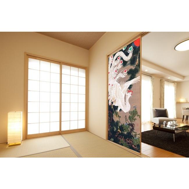 おしゃれ ふすま紙 伊藤若冲4 デザイン襖紙（襖 ふすま 迫力