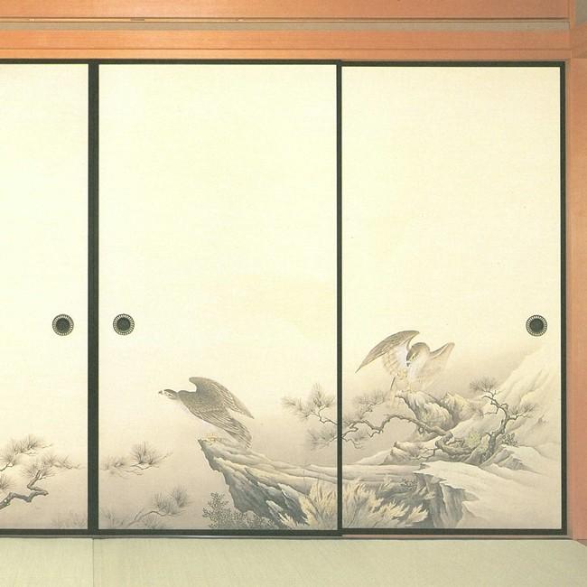 高級織物襖紙 鷹 ４枚組 ｎｏ ８１ 襖 襖紙 ふすま ふすま紙 糸入り 織物 タカ 押入れ 張替 Bnd 81 しつらい 通販 Yahoo ショッピング