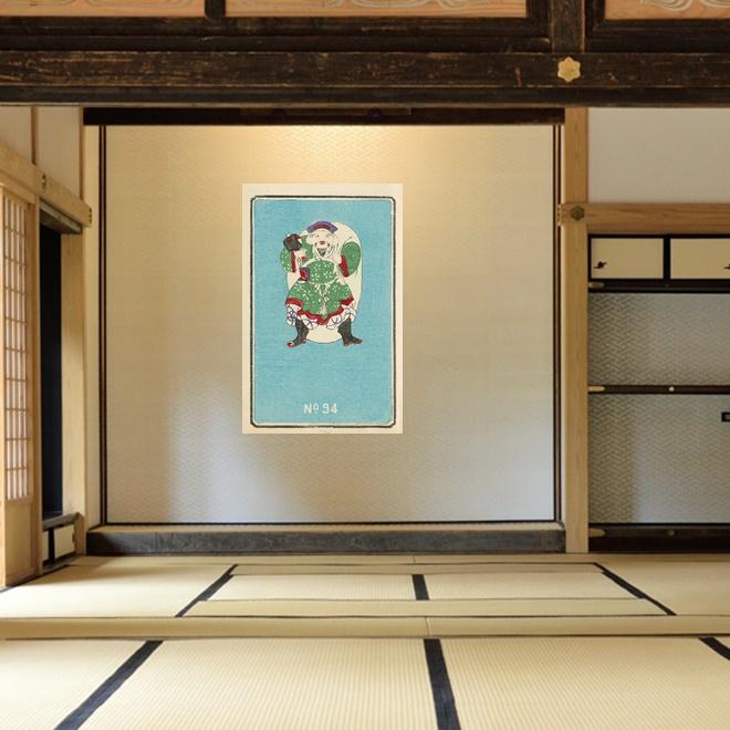 シール式デザイン壁紙 大黒天 （かべ紙/クロス/貼って剥がせる/裏面