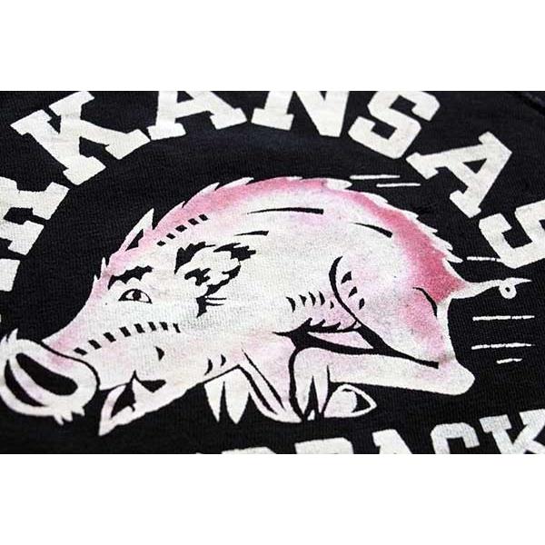 ☆60s ARKANSAS RAZORBACKS イノシシ カラーフロッキープリント