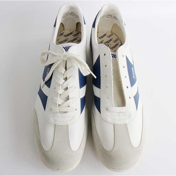 デッドストック☆80s Kmart Trax スニーカー 白×青 12 デッドストック☆80s Kmart Trax スニーカー 白×青 12